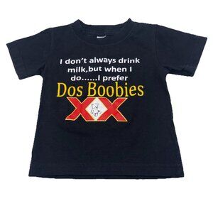 Dos Equis Dos Boobies Funny Graphic Beer T-Shirt Infant 12m Boys RARE VTG Y2K
